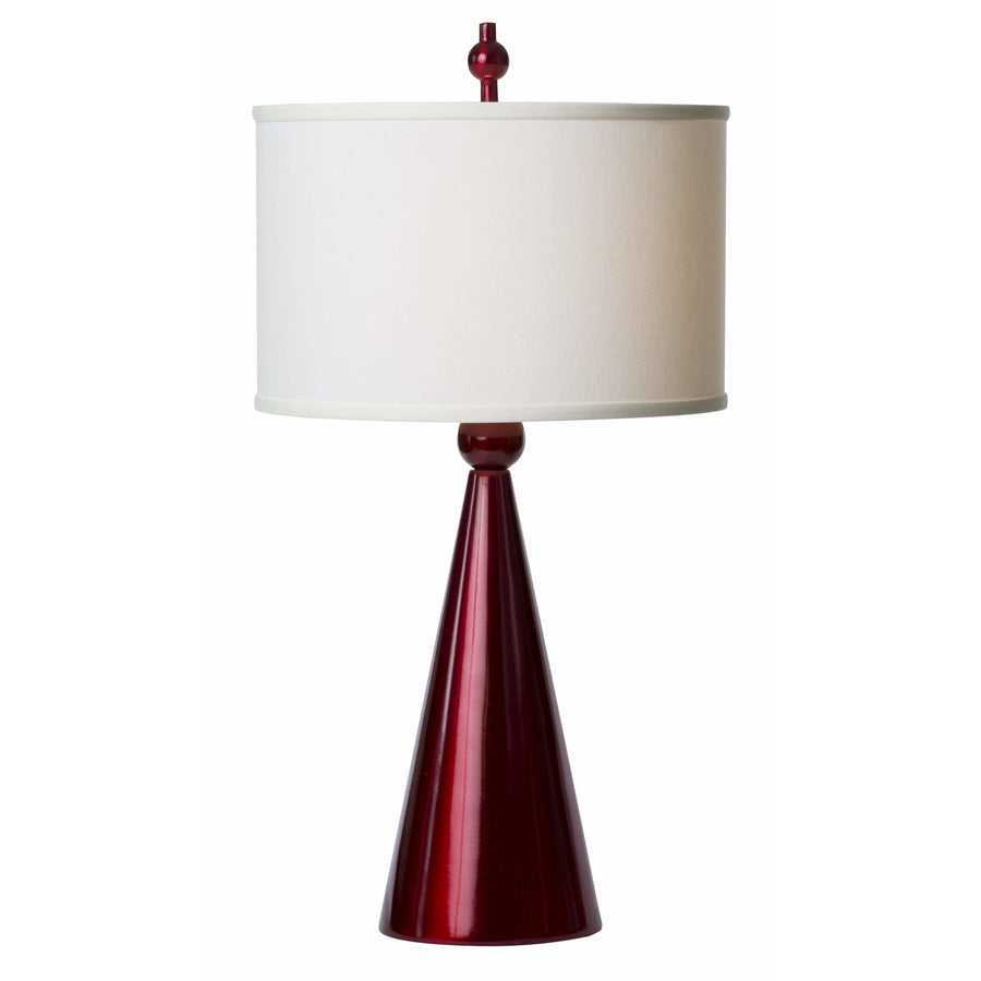 Thumprints Table Lamps Metallic Red / White Silk Hardback Jolly Pop Red  Table Lamp By Thumprints 1182-ASL-2134