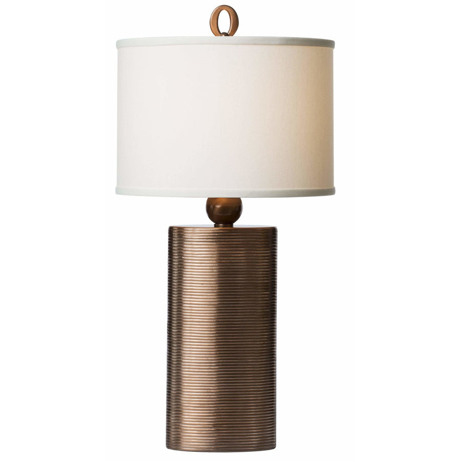 Thumprints Table Lamps Copper / Off White Silk Hardback Mirage-Off White Shade  Table Lamp By Thumprints 1165-ASL-2122
