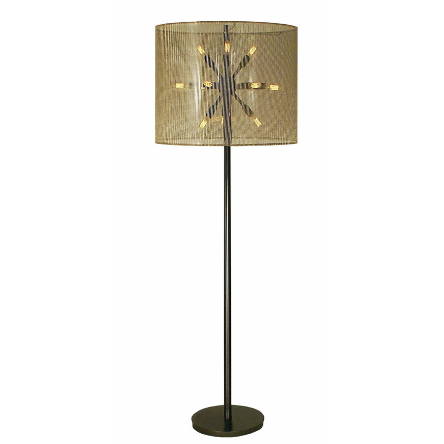 Thumprints Floor Lamps Mahogany Bronze / Gold Mesh Hardback Simone-Floor Floor Lamp By Thumprints 1238-ASL-2161